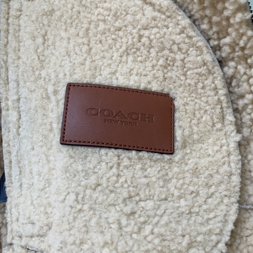 Coach Sheepskin Moto Vest XS - Picture 6 of 9